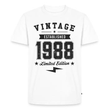 Millésime 1988 - T-shirt Premium bio Homme - blanc - Devant - Nico (187cm)