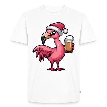 Bière de Noël Flamingo - T-shirt Premium bio Homme - blanc - Devant - Nico (187cm)