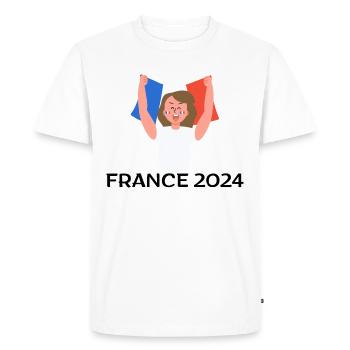 I love France 2024, Holidays in France 2024 - Men's Premium Organic T-Shirt - white - Front - Nico (187cm)