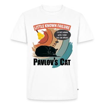 Pavlov's Cat - Funny Psychology - Men's Premium Organic T-Shirt - white - Front - Nico (187cm)