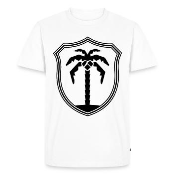 Armoiries du symbole de Palm Island - T-shirt Premium bio Homme - blanc - Devant - Nico (187cm)