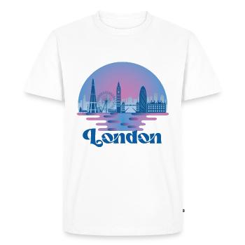 Londres Skyline Royaume-Uni Voyage - T-shirt Premium bio Homme - blanc - Devant - Nico (187cm)