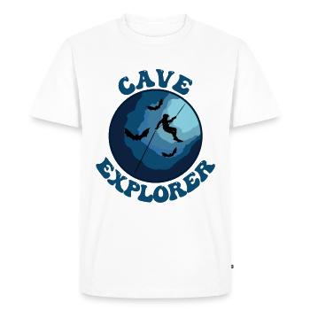 Cave Explorer - Caver Caving Potholing Speleology - Men's Premium Organic T-Shirt - white - Front - Nico (187cm)