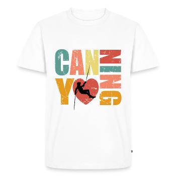 J’adore le canyoning Canyer - T-shirt Premium bio Homme - blanc - Devant - Nico (187cm)