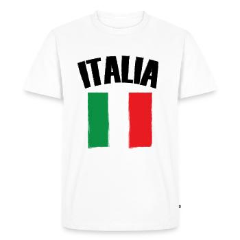 Italia - Italy Italian Flag - Men's Premium Organic T-Shirt - white - Front - Nico (187cm)
