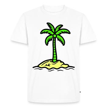 L’été à Palm Island - T-shirt Premium bio Homme - blanc - Devant - Nico (187cm)