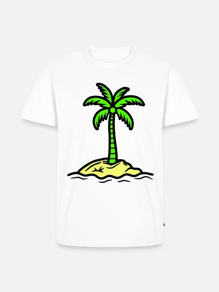 Palm Island Summer - Men's Premium Organic T-Shirt - white