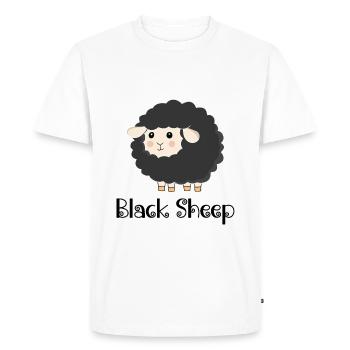Mouton noir - T-shirt Premium bio Homme - blanc - Devant - Nico (187cm)