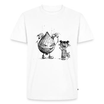 Oignon - T-shirt Premium bio Homme - blanc - Devant - Nico (187cm)