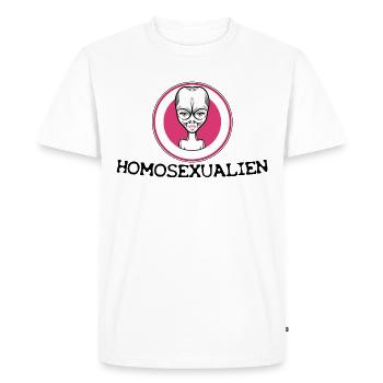 HOMOSEXUEL - T-shirt Premium bio Homme - blanc - Devant - Nico (187cm)