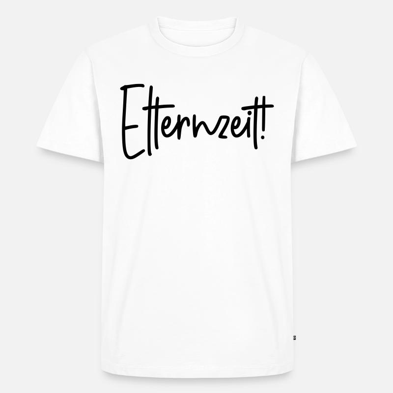 Elternzeit - Männer Premium Bio T-Shirt - Weiß