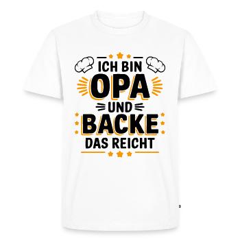 I'm grandpa and bake funny grandpa baker saying. - Men's Premium Organic T-Shirt - white - Front - Nico (187cm)