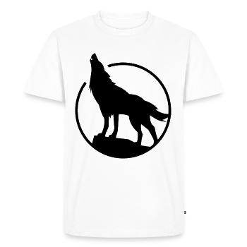 Wolf - Protection de la nature - Protection des animaux - T-shirt Premium bio Homme - blanc - Devant - Nico (187cm)