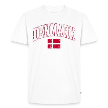Danemark drapeau Danemark - T-shirt Premium bio Homme - blanc - Devant - Nico (187cm)