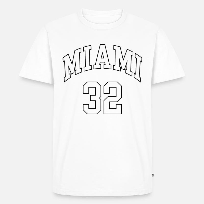 Miami 32 - Männer Premium Bio T-Shirt - Weiß