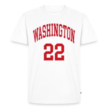 Washington 22 - T-shirt Premium bio Homme - blanc - Devant - Nico (187cm)