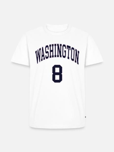 Washington 8 - Männer Premium Bio T-Shirt - Weiß