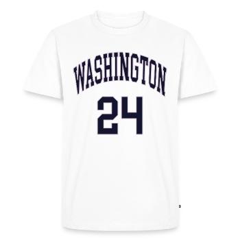 Washington 24 - T-shirt Premium bio Homme - blanc - Devant - Nico (187cm)