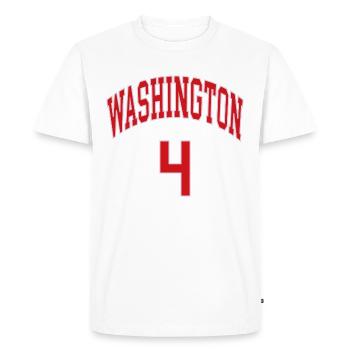 Washington 4 - T-shirt Premium bio Homme - blanc - Devant - Nico (187cm)
