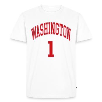Washington 1 - T-shirt Premium bio Homme - blanc - Devant - Nico (187cm)