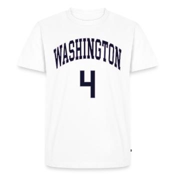 Washington 4 - T-shirt Premium bio Homme - blanc - Devant - Nico (187cm)