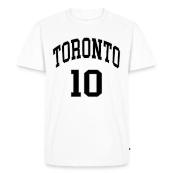 Toronto 10 - T-shirt Premium bio Homme - blanc - Devant - Nico (187cm)
