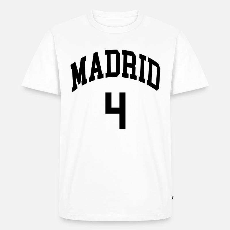 Madrid 4 - Männer Premium Bio T-Shirt - Weiß