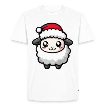 Mouton Noël Noël - T-shirt Premium bio Homme - blanc - Devant - Nico (187cm)