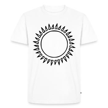 Sun Drawing Nature Sketch black - Men's Premium Organic T-Shirt - white - Front - Nico (187cm)