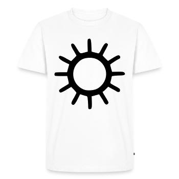 Sun Drawing Nature Sketch black - Men's Premium Organic T-Shirt - white - Front - Nico (187cm)