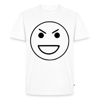Le croquis emoji agace le noir - T-shirt Premium bio Homme - blanc - Devant - Nico (187cm)