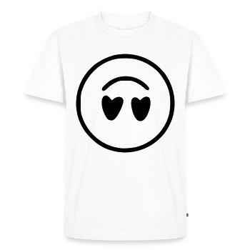 Emoji sketch upside down black - Men's Premium Organic T-Shirt - white - Front - Nico (187cm)