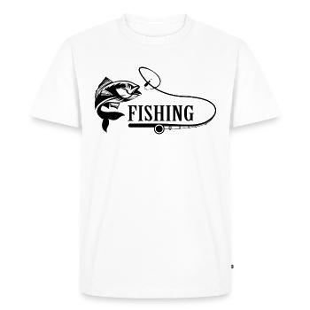 Conception de pêcheur et de pêcheur - T-shirt Premium bio Homme - blanc - Devant - Nico (187cm)