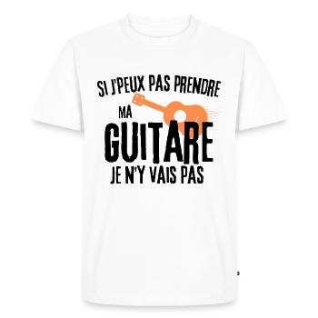 Citation drôle guitare cadeau homme guitariste - T-shirt Premium bio Homme - blanc - Devant - Nico (187cm)