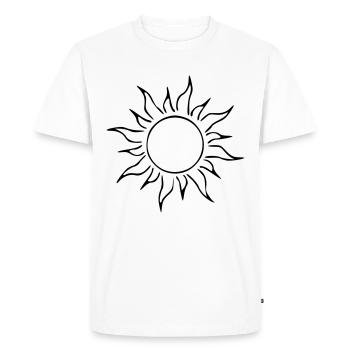 Sun Drawing Nature Sketch black - Men's Premium Organic T-Shirt - white - Front - Nico (187cm)