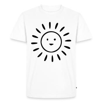 Sun Drawing Nature Sketch black - Men's Premium Organic T-Shirt - white - Front - Nico (187cm)