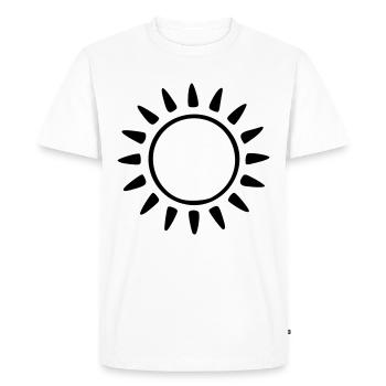 Sun Drawing Nature Sketch black - Men's Premium Organic T-Shirt - white - Front - Nico (187cm)