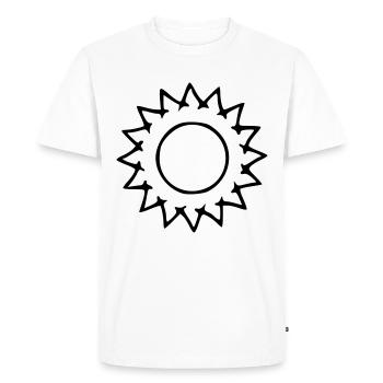 Sun Drawing Nature Sketch black - Men's Premium Organic T-Shirt - white - Front - Nico (187cm)