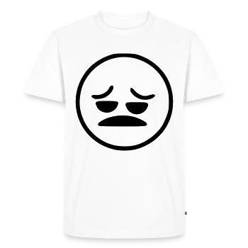 Emoji sketch evil black - T-shirt Premium bio Homme - blanc - Devant - Nico (187cm)