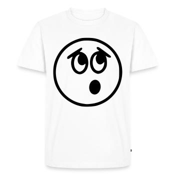 Le croquis emoji surprend le noir - T-shirt Premium bio Homme - blanc - Devant - Nico (187cm)