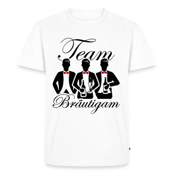 Équipe du marié de mariage - T-shirt Premium bio Homme - blanc - Devant - Nico (187cm)