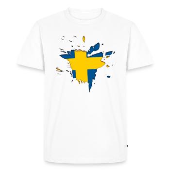 Sverige Inside | Swede Inside | Suédoise Inside - T-shirt Premium bio Homme - blanc - Devant - Nico (187cm)