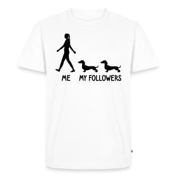 Je veux dire followers Teckel Chien Éleveur de chiens - T-shirt Premium bio Homme - blanc - Devant - Nico (187cm)