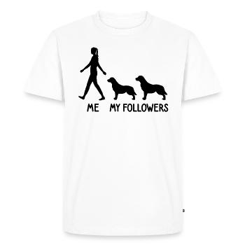 I Mes Followers Golden Retriever Éleveur de chiens - T-shirt Premium bio Homme - blanc - Devant - Nico (187cm)