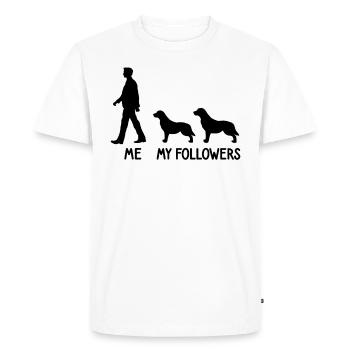 I Mes Followers Golden Retriever Éleveur de chiens - T-shirt Premium bio Homme - blanc - Devant - Nico (187cm)