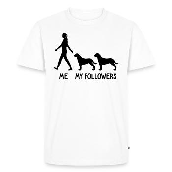 I Mes Followers Rottweiler Chien Éleveur Chien - T-shirt Premium bio Homme - blanc - Devant - Nico (187cm)