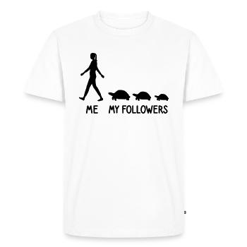 Je veux dire les adeptes Turtle Zoo Reptiles - T-shirt Premium bio Homme - blanc - Devant - Nico (187cm)