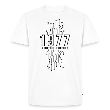Anniversaire 1977 Gaming Limited Edition Gamer - T-shirt Premium bio Homme - blanc - Devant - Nico (187cm)