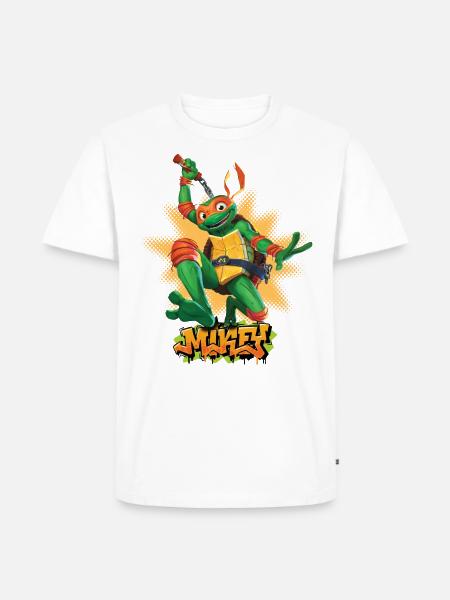 TMNT Mutant Mayhem Turtle Mikey - Men's Premium Organic T-Shirt - white