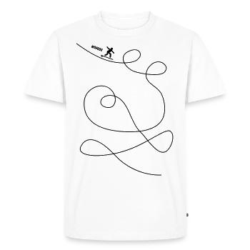 Un surfeur fait des boucles - T-shirt Premium bio Homme - blanc - Devant - Nico (187cm)